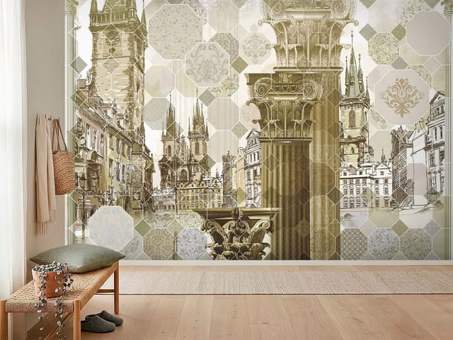 Fototapeta architektura miejska z kolumnami i zabytkami