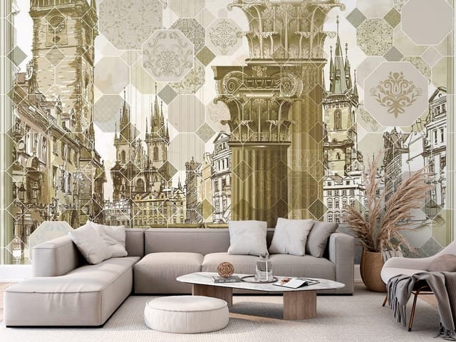 Fototapeta architektura miejska z kolumnami i zabytkami