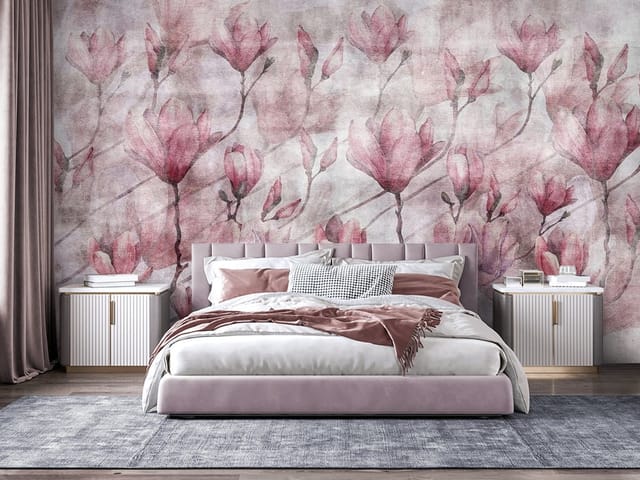 Fototapeta Magnolie – kwiaty magnolii na gałęziach