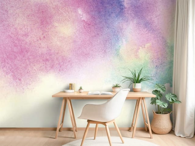 Fototapeta Akwarela – abstrakcyjne plamy w pastelowych odcieniach