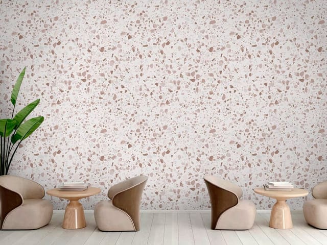 Fototapeta Lastryko – wzór terrazzo z różowymi kamieniami