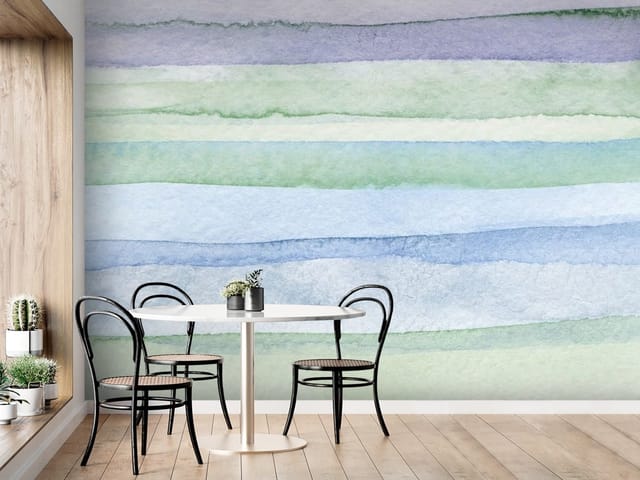 Fototapeta Akwarela – poziome pasy w pastelowych odcieniach