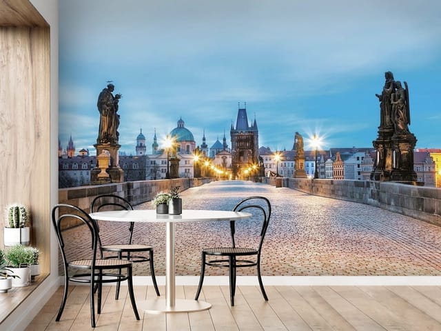 Fototapeta Stare Miasto – kamienny most z rzeźbami