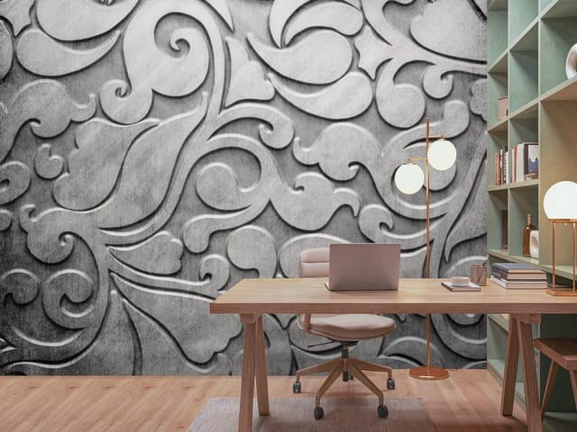 Fototapeta 3D abstrakcja z ornamentami w stylu barokowym