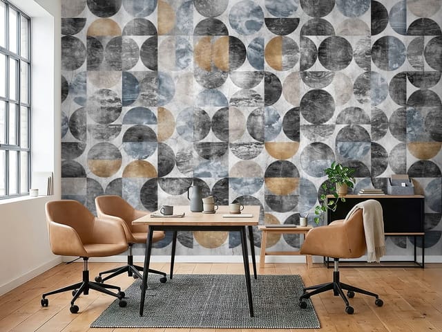 Fototapeta Geometria – wzory z okręgami i półokręgami