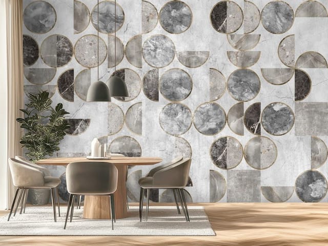 Fototapeta Geometria – wzory z okręgami i półokręgami