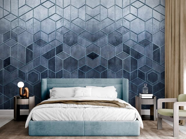 Fototapeta Geometria – obraz z heksagonami i gradientem
