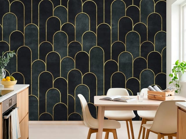 Fototapeta Geometria – wzór z łukami w stylu art deco