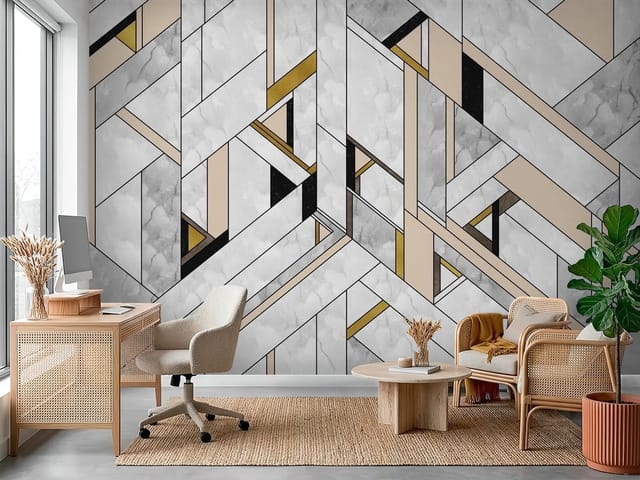 Fototapeta Geometryczny wzór z prostokątów (mpn: FT-7366) Fototapeta Geometria – wzór z przecinających się prostokątów