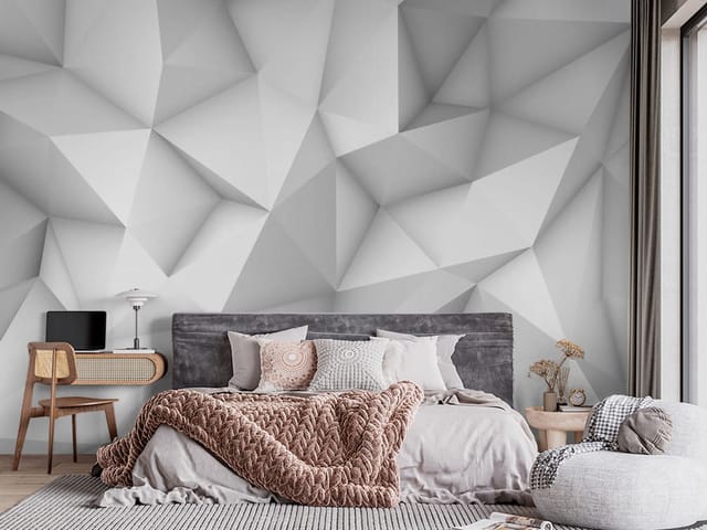 Fototapeta 3D formy geometryczne – geometryczne wzory trójkątne