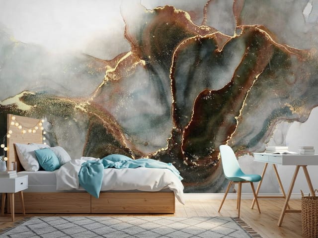 Fototapeta Fluid art – abstrakcyjne wzory z żyłkami