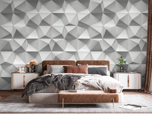 Fototapeta 3D abstrakcja – geometryczny wzór z trójkątów