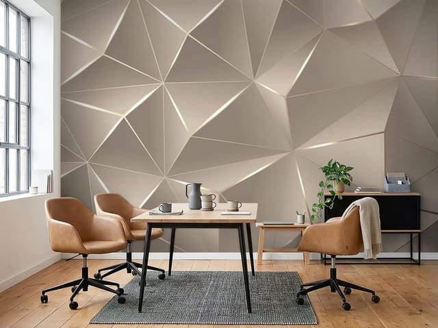 Fototapeta 3D formy geometryczne – geometryczny wzór z trójkątów
