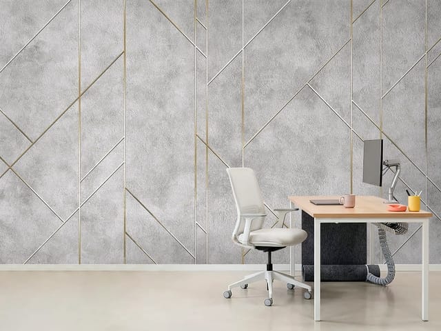 Fototapeta beton – geometryczny wzór z liniami
