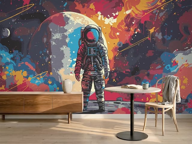 Fototapeta Astronauci – astronauta na powierzchni księżyca