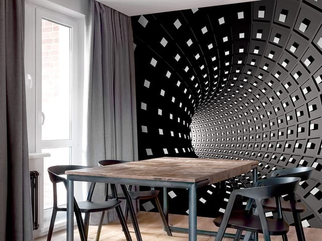 Fototapeta Tunel z kwadratowymi otworami