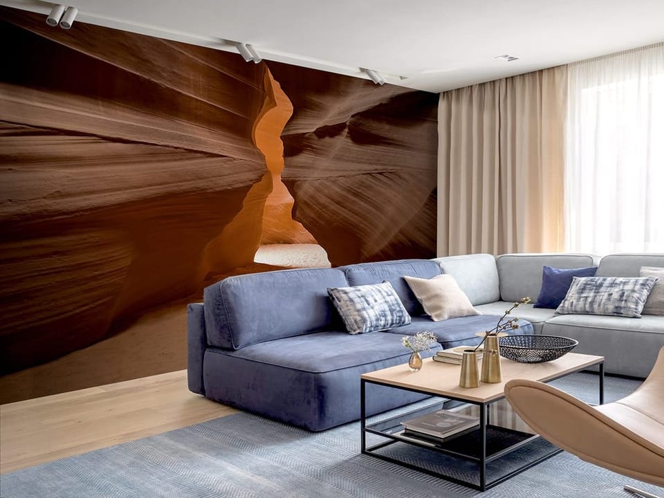 Fototapeta Kanion z Piaskowca w Świetle we wnętrzu salonu