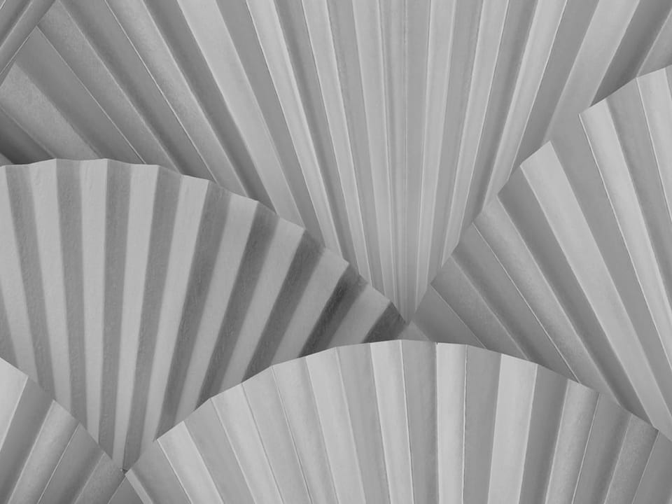 Fototapeta Wzór wachlarzy w odcieniach szarości fragment #1