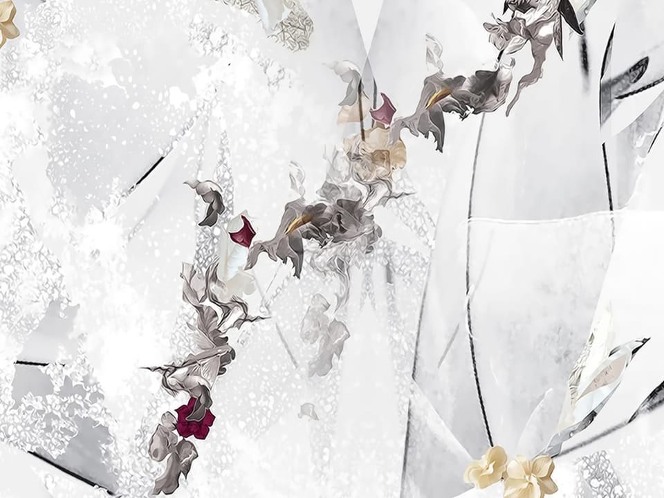 Fototapeta Abstrakcyjne wzory z liśćmi fragment #1