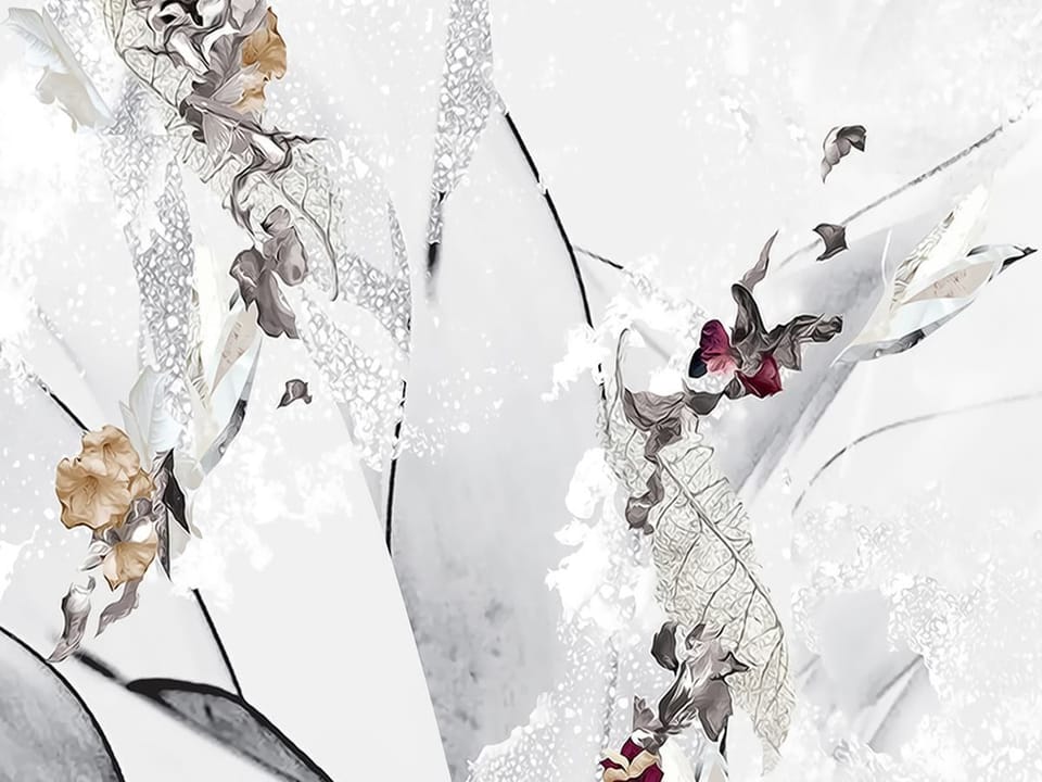 Fototapeta Abstrakcyjne wzory z liśćmi fragment #2