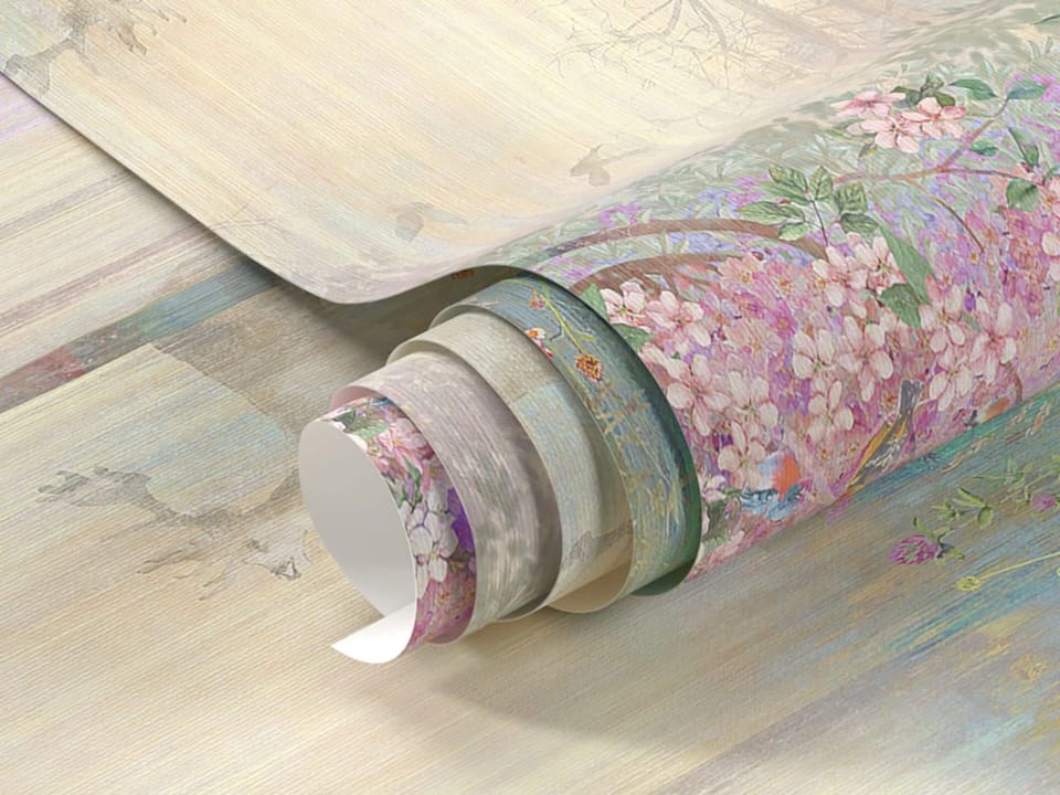 Fototapeta Drzewa z Różowymi Kwiatami fragment #1