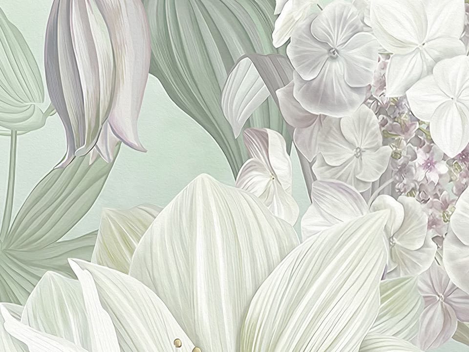 Fototapeta Pastelowe kwiaty polne fragment #2