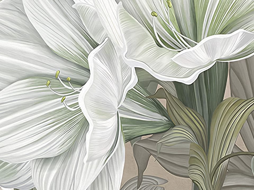 Fototapeta Egzotyczne kwiaty w pastelach fragment #2