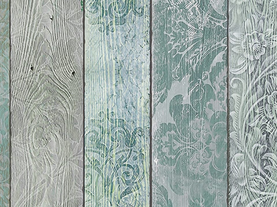 Fototapeta Deski z Kwiatowymi Wzorami fragment #2