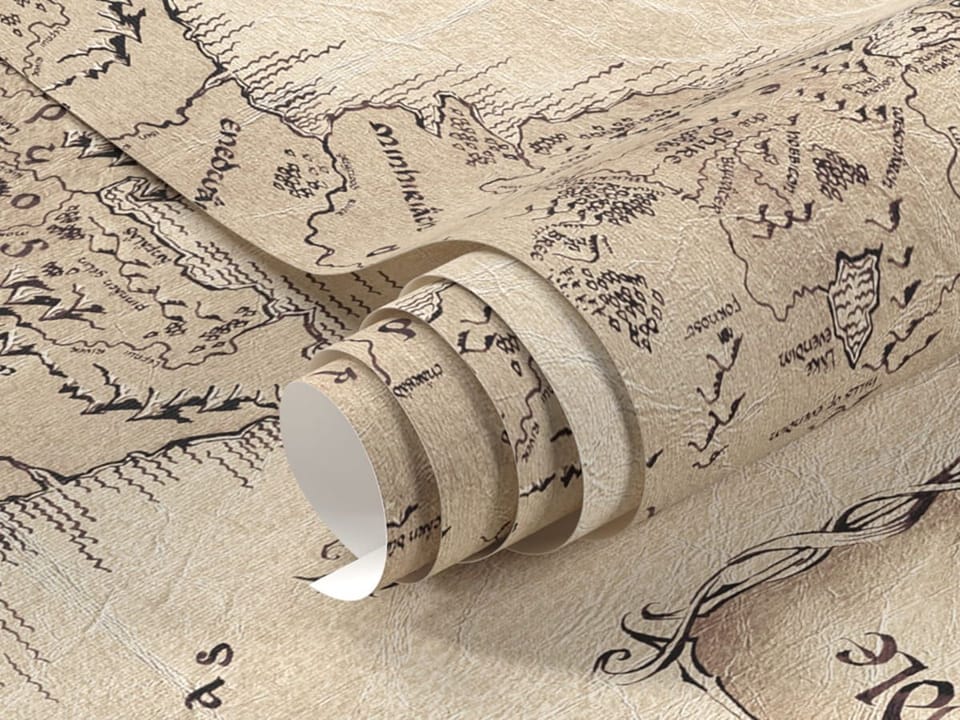 Fototapeta Stara mapa Śródziemia fragment #1