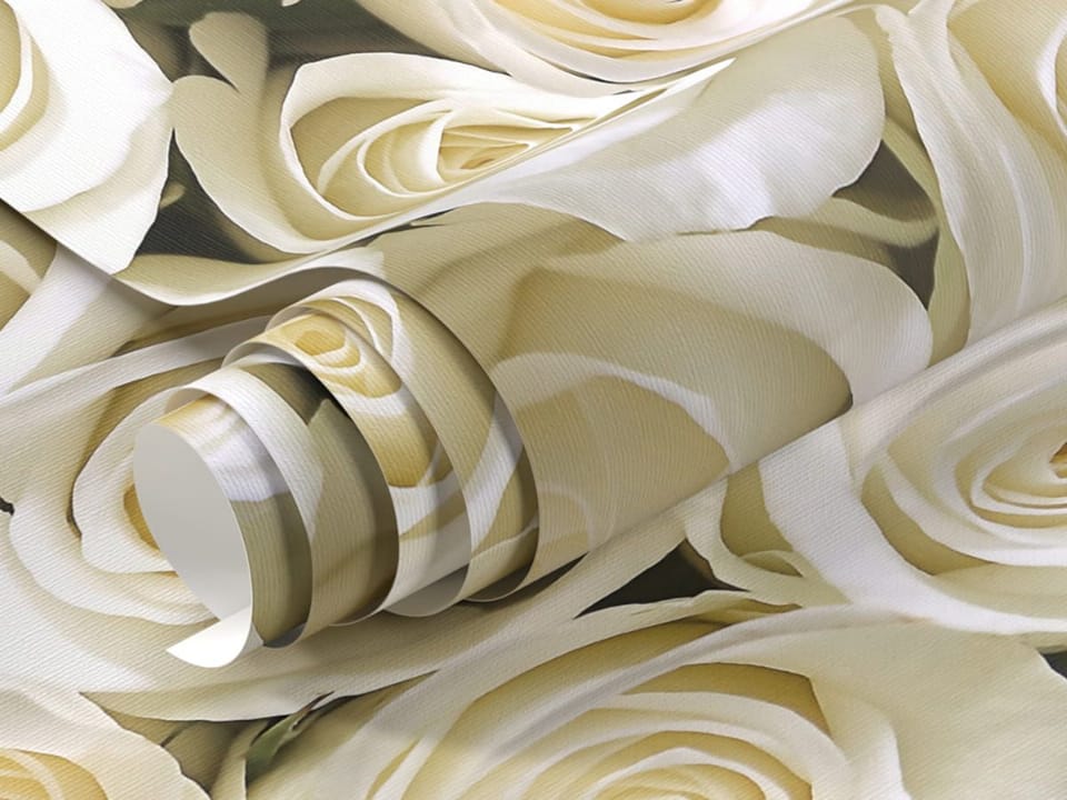 Fototapeta Bukiet Białych Róż w Harmonii - realne zdjęcie w rolce