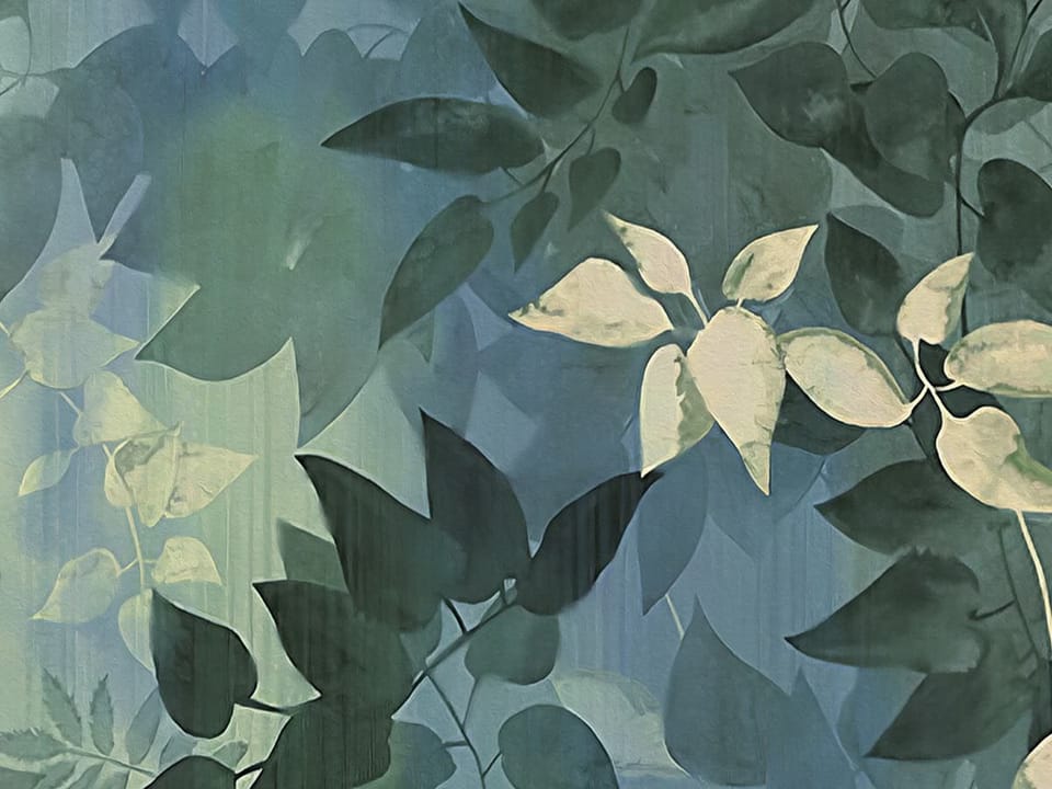 Fototapeta Gęsta Zielona Roślinność z Liśćmi fragment #1