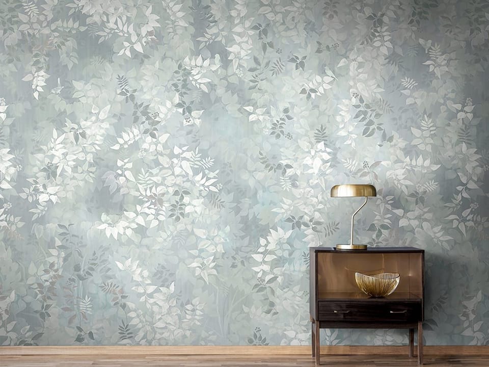 Fototapeta Abstrakcyjny wzór liści we wnętrzu przedpokoju