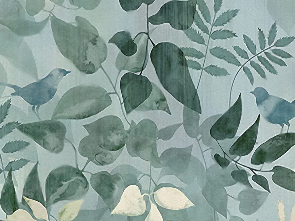 Fototapeta Liście i Gałęzie na Tle fragment #1