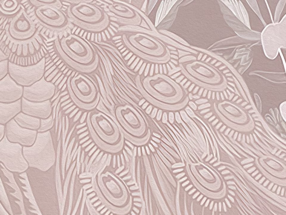 Fototapeta Pawie na gałęzi w magicznym lesie fragment #1