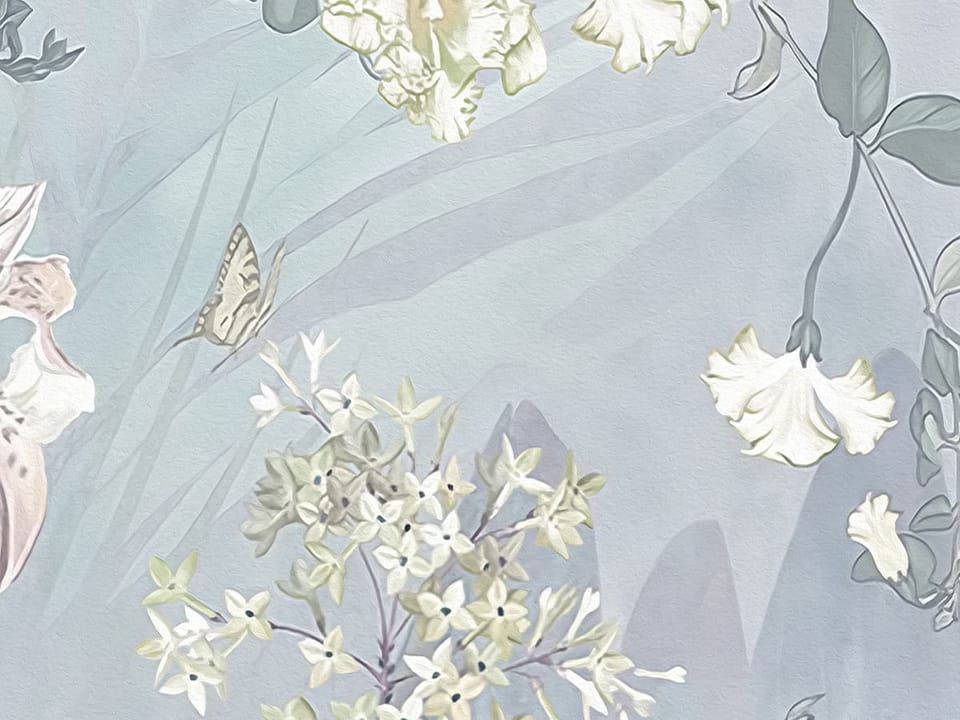 Fototapeta Kwiaty polne w pastelowych barwach fragment #1