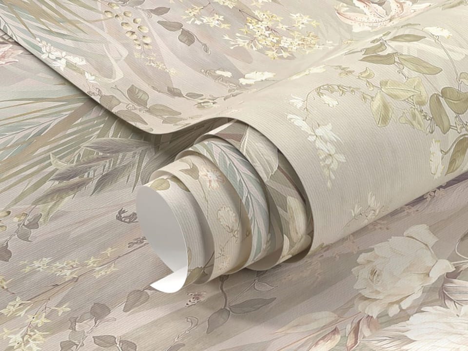 Fototapeta Kwiaty polne i delikatne liście fragment #1