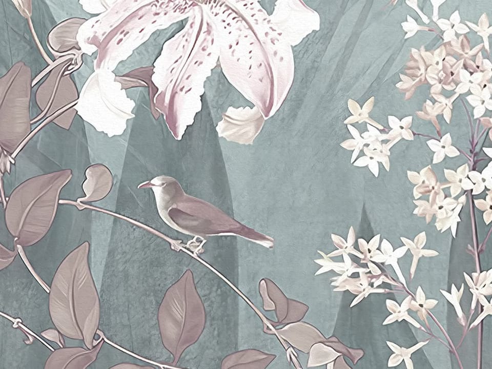 Fototapeta Kwiaty polne na jasnym tle fragment #1