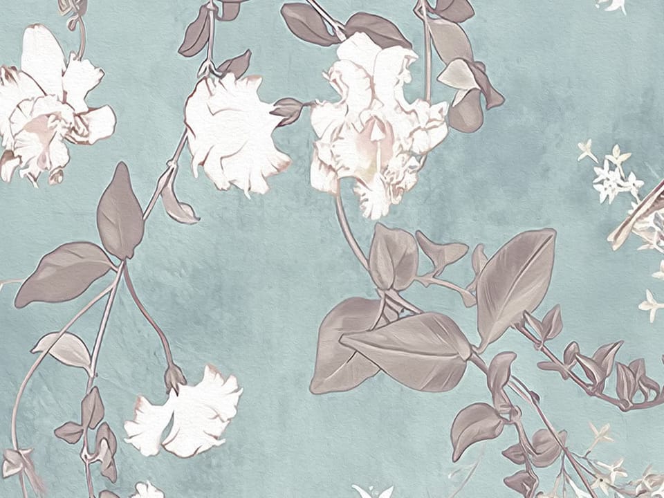 Fototapeta Kwiaty polne na jasnym tle fragment #2