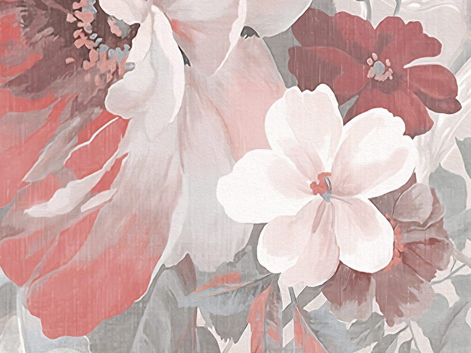 Fototapeta Kwiaty polne z ornamentami fragment #1