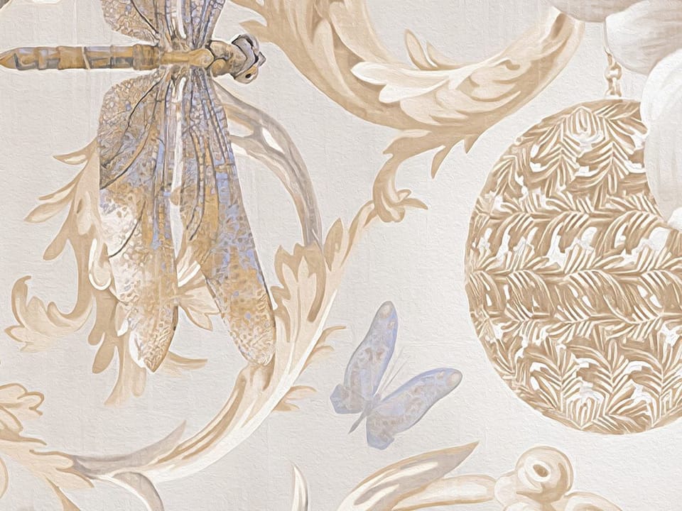 Fototapeta Kwiatowy wzór z dużymi kwiatami fragment #2