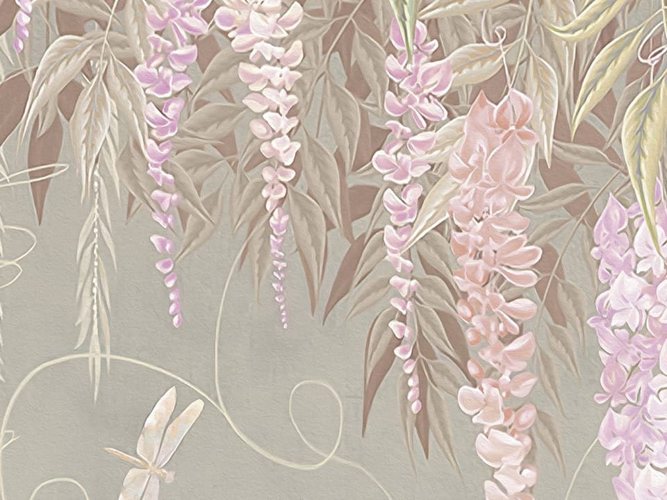 Fototapeta Żurawie w ogrodzie kwiatów fragment #2