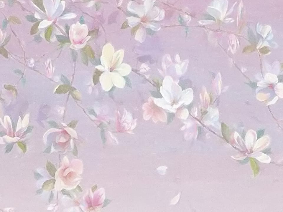 Fototapeta Gałąź z Kwiatami Wiśni fragment #1