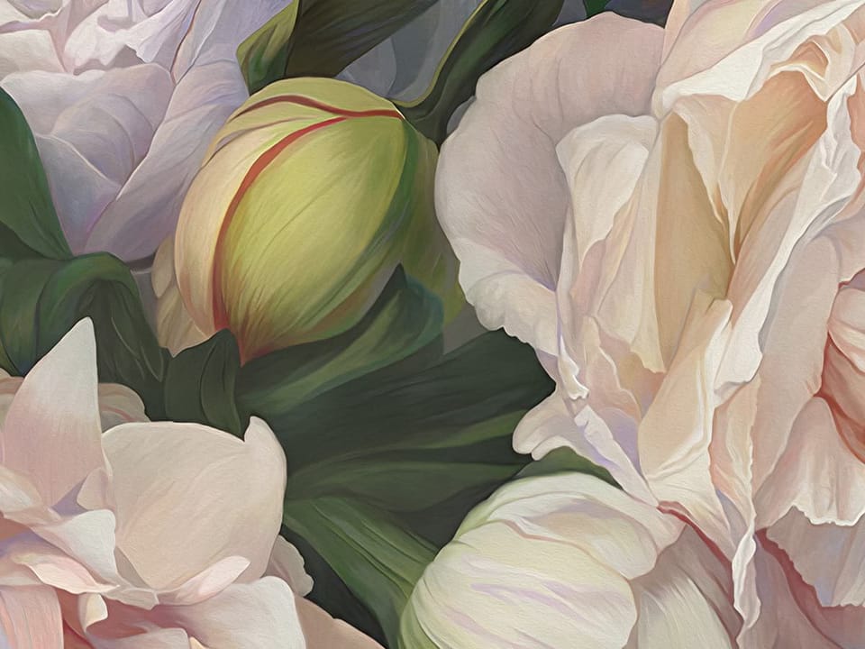 Fototapeta Bukiet Różowych Piwonii fragment #1