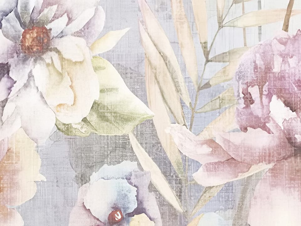 Fototapeta Kwiaty polne w pastelowych barwach fragment #2