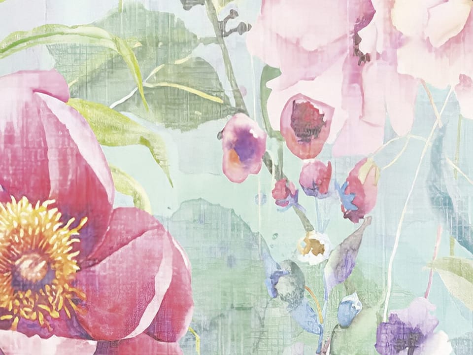 Fototapeta Kolorowe kwiaty na łące fragment #1