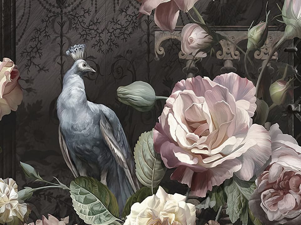 Fototapeta Kwiatowa Kompozycja na Ciemnym Tle fragment #1