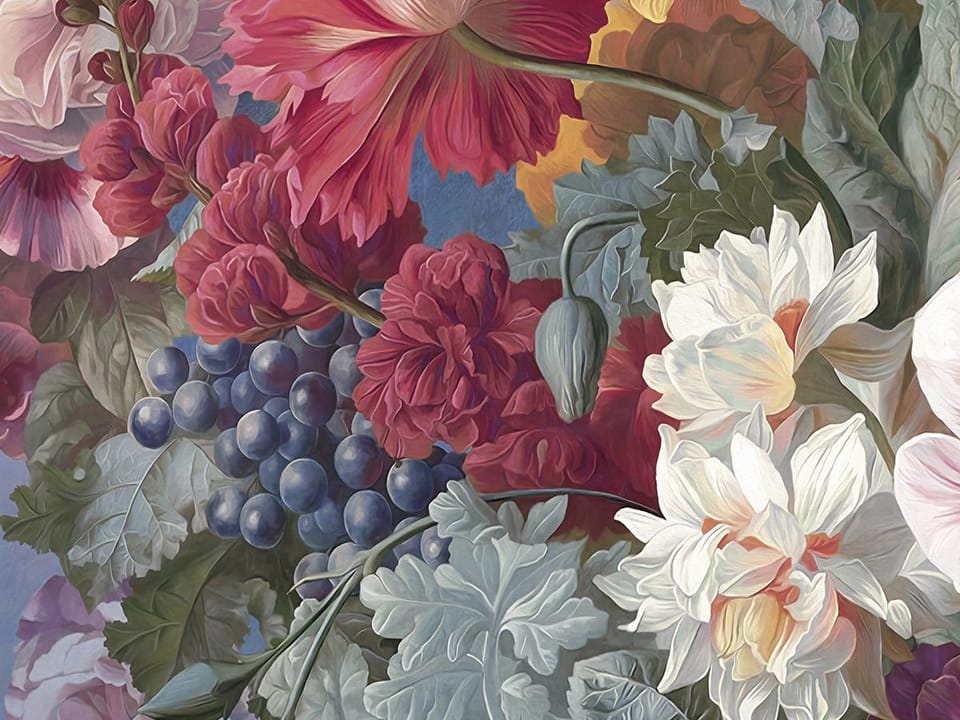 Fototapeta Kwiatowy bukiet w pastelach fragment #1