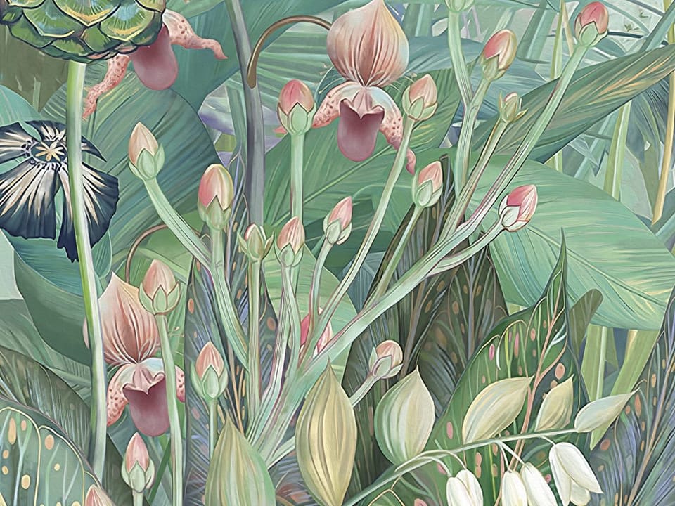 Fototapeta Tropikalna Dżungla z Roślinnością fragment #1