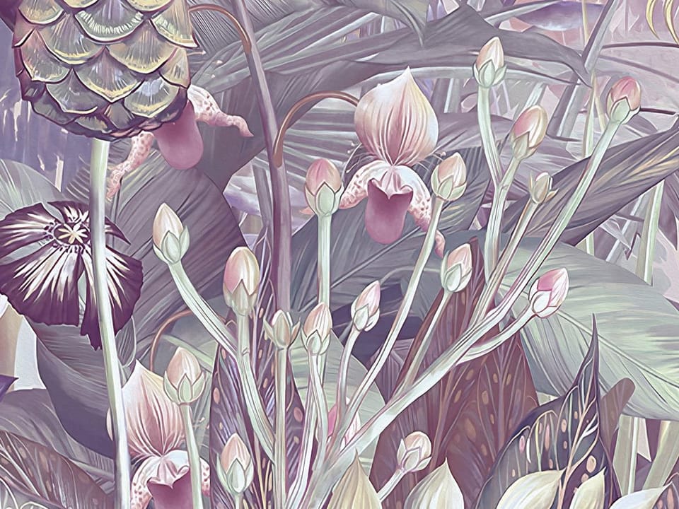 Fototapeta Dżungla z bujną roślinnością fragment #1