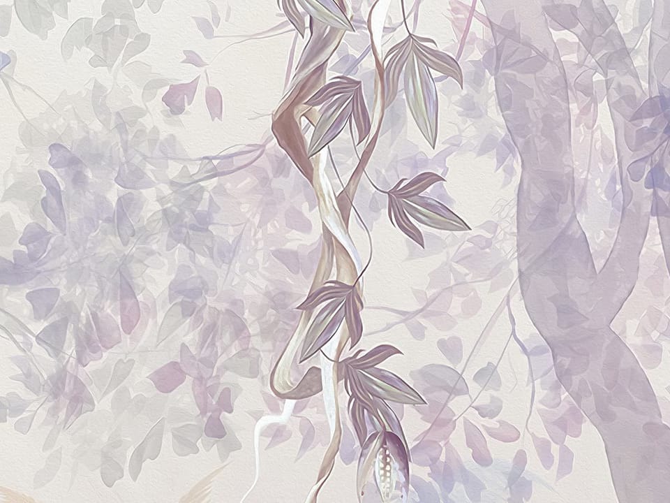 Fototapeta Dżungla z bujną roślinnością fragment #2